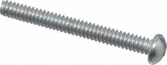 Value Collection - #4-40 UNC, 1" Length Under Head Slotted Drive Machine Screw - Round Head, Grade J82 Steel, Zinc-Plated Finish, Without Washer - Benchmark Tooling