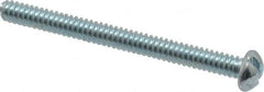Value Collection - #4-40 UNC, 1-1/4" Length Under Head Slotted Drive Machine Screw - Round Head, Alloy Steel, Zinc-Plated Finish, Without Washer - Benchmark Tooling