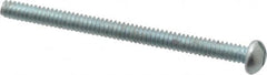 Value Collection - #4-40 UNC, 1-1/2" Length Under Head Slotted Drive Machine Screw - Round Head, Alloy Steel, Zinc-Plated Finish, Without Washer - Benchmark Tooling