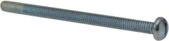 Value Collection - #8-32 UNC, 2-1/2" Length Under Head Slotted Drive Machine Screw - Round Head, Alloy Steel, Zinc-Plated Finish, Without Washer - Benchmark Tooling