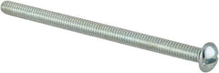 Value Collection - #8-32 UNC, 2-3/4" Length Under Head Slotted Drive Machine Screw - Round Head, Alloy Steel, Zinc-Plated Finish, Without Washer - Benchmark Tooling