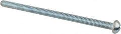Value Collection - #8-32 UNC, 3" Length Under Head Slotted Drive Machine Screw - Round Head, Alloy Steel, Zinc-Plated Finish, Without Washer - Benchmark Tooling
