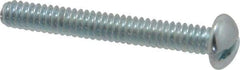 Value Collection - #10-24 UNC, 1-1/2" Length Under Head Slotted Drive Machine Screw - Round Head, Alloy Steel, Zinc-Plated Finish, Without Washer - Benchmark Tooling
