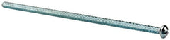 Value Collection - #10-24 UNC, 5" Length Under Head Slotted Drive Machine Screw - Round Head, Alloy Steel, Zinc-Plated Finish, Without Washer - Benchmark Tooling