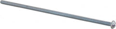 Value Collection - #10-24 UNC, 6" Length Under Head Slotted Drive Machine Screw - Round Head, Alloy Steel, Zinc-Plated Finish, Without Washer - Benchmark Tooling