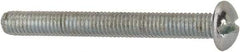 Value Collection - #10-32 UNF, 1-3/4" Length Under Head Slotted Drive Machine Screw - Round Head, Alloy Steel, Zinc-Plated Finish, Without Washer - Benchmark Tooling