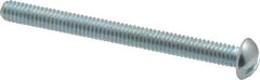 Value Collection - #12-24 UNC, 2-1/2" Length Under Head Slotted Drive Machine Screw - Round Head, Alloy Steel, Zinc-Plated Finish, Without Washer - Benchmark Tooling