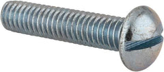 Value Collection - 5/16-18 UNC, 1-1/2" Length Under Head Slotted Drive Machine Screw - Round Head, Alloy Steel, Zinc-Plated Finish, Without Washer - Benchmark Tooling