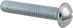 Value Collection - 5/16-18 UNC, 1-3/4" Length Under Head Slotted Drive Machine Screw - Round Head, Alloy Steel, Zinc-Plated Finish, Without Washer - Benchmark Tooling