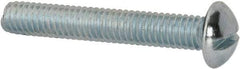 Value Collection - 5/16-18 UNC, 2" Length Under Head Slotted Drive Machine Screw - Round Head, Alloy Steel, Zinc-Plated Finish, Without Washer - Benchmark Tooling