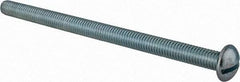 Value Collection - 3/8-16 UNC, 6" Length Under Head Slotted Drive Machine Screw - Round Head, Alloy Steel, Zinc-Plated Finish, Without Washer - Benchmark Tooling