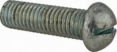 Value Collection - 1/2-13 UNC, 1-3/4" Length Under Head Slotted Drive Machine Screw - Round Head, Grade J82 Steel, Zinc-Plated Finish, Without Washer - Benchmark Tooling