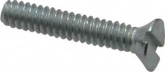 Value Collection - #4-40 UNC, 5/8" OAL Slotted Drive Machine Screw - Flat Head, Grade 2 Steel, Zinc-Plated Finish, Without Washer - Benchmark Tooling