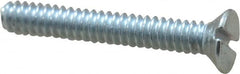 Value Collection - #4-40 UNC, 3/4" OAL Slotted Drive Machine Screw - Flat Head, Grade J82 Steel, Zinc-Plated Finish, Without Washer - Benchmark Tooling