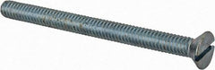 Value Collection - #8-32 UNC, 2" OAL Slotted Drive Machine Screw - Flat Head, Grade 2 Steel, Zinc-Plated Finish, Without Washer - Benchmark Tooling