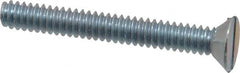 Value Collection - #10-24 UNC, 1-1/2" OAL Slotted Drive Machine Screw - Flat Head, Grade 2 Steel, Zinc-Plated Finish, Without Washer - Benchmark Tooling