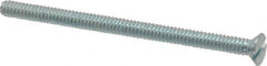 Value Collection - #10-24 UNC, 3" OAL Slotted Drive Machine Screw - Flat Head, Grade 2 Steel, Zinc-Plated Finish, Without Washer - Benchmark Tooling