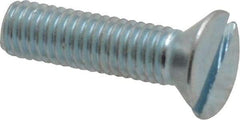 Value Collection - #10-32 UNF, 3/4" OAL Slotted Drive Machine Screw - Flat Head, Grade 2 Steel, Zinc-Plated Finish, Without Washer - Benchmark Tooling