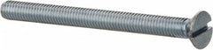 Value Collection - #10-32 UNF, 2-1/4" OAL Slotted Drive Machine Screw - Flat Head, Grade 2 Steel, Zinc-Plated Finish, Without Washer - Benchmark Tooling