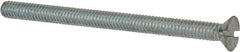 Value Collection - #12-24 UNC, 3" OAL Slotted Drive Machine Screw - Flat Head, Grade J82 Steel, Zinc-Plated Finish, Without Washer - Benchmark Tooling