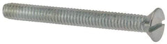 Value Collection - 1/4-20 UNC, 2-1/2" OAL Slotted Drive Machine Screw - Flat Head, Grade 2 Steel, Zinc-Plated Finish, Without Washer - Benchmark Tooling