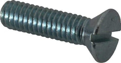 Value Collection - 5/16-18 UNC, 1-1/4" OAL Slotted Drive Machine Screw - Flat Head, Grade 2 Steel, Zinc-Plated Finish, Without Washer - Benchmark Tooling