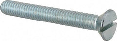 Value Collection - 5/16-18 UNC, 2-1/2" OAL Slotted Drive Machine Screw - Flat Head, Grade 2 Steel, Zinc-Plated Finish, Without Washer - Benchmark Tooling