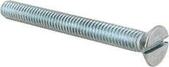 Value Collection - 5/16-18 UNC, 3" OAL Slotted Drive Machine Screw - Flat Head, Grade 2 Steel, Zinc-Plated Finish, Without Washer - Benchmark Tooling