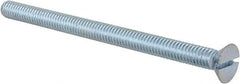 Value Collection - 5/16-18 UNC, 4-1/2" OAL Slotted Drive Machine Screw - Flat Head, Grade J82 Steel, Zinc-Plated Finish, Without Washer - Benchmark Tooling