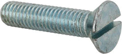 Value Collection - 3/8-16 UNC, 1-3/4" OAL Slotted Drive Machine Screw - Flat Head, Grade 2 Steel, Zinc-Plated Finish, Without Washer - Benchmark Tooling
