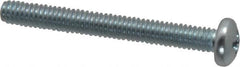 Value Collection - #8-32 UNC, 1-1/2" Length Under Head Phillips Drive Machine Screw - Pan Head, Grade 2 Steel, Zinc-Plated Finish, Without Washer - Benchmark Tooling