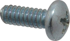 Value Collection - #10-24 UNC, 1/2" Length Under Head Phillips Drive Machine Screw - Pan Head, Grade 2 Steel, Zinc-Plated Finish, Without Washer - Benchmark Tooling