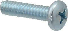 Value Collection - #10-24 UNC, 3/4" Length Under Head Phillips Drive Machine Screw - Pan Head, Grade 2 Steel, Zinc-Plated Finish, Without Washer - Benchmark Tooling