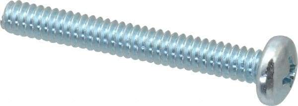 Value Collection - #10-24 UNC, 1-1/2" Length Under Head Phillips Drive Machine Screw - Pan Head, Grade 2 Steel, Zinc-Plated Finish, Without Washer - Benchmark Tooling