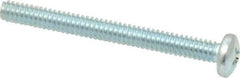 Value Collection - #10-24 UNC, 2" Length Under Head Phillips Drive Machine Screw - Pan Head, Grade 2 Steel, Zinc-Plated Finish, Without Washer - Benchmark Tooling