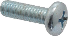 Value Collection - #10-32 UNF, 5/8" Length Under Head Phillips Drive Machine Screw - Pan Head, Grade 2 Steel, Zinc-Plated Finish, Without Washer - Benchmark Tooling