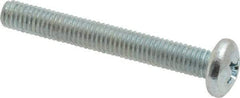 Value Collection - #10-32 UNF, 1-1/2" Length Under Head Phillips Drive Machine Screw - Pan Head, Grade 2 Steel, Zinc-Plated Finish, Without Washer - Benchmark Tooling