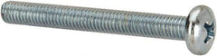 Value Collection - #10-32 UNF, 1-3/4" Length Under Head Phillips Drive Machine Screw - Pan Head, Grade 2 Steel, Zinc-Plated Finish, Without Washer - Benchmark Tooling