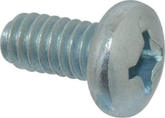 Value Collection - 1/4-20 UNC, 1/2" Length Under Head Phillips Drive Machine Screw - Pan Head, Grade 2 Steel, Zinc-Plated Finish, Without Washer - Benchmark Tooling