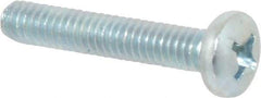 Value Collection - 1/4-20 UNC, 1-1/2" Length Under Head Phillips Drive Machine Screw - Pan Head, Grade 2 Steel, Zinc-Plated Finish, Without Washer - Benchmark Tooling