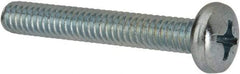 Value Collection - 1/4-20 UNC, 1-3/4" Length Under Head Phillips Drive Machine Screw - Pan Head, Grade 2 Steel, Zinc-Plated Finish, Without Washer - Benchmark Tooling