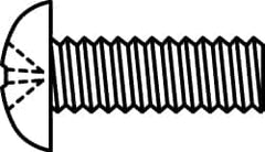 Value Collection - #5-40 UNC, 5/8" Length Under Head Phillips Drive Machine Screw - Round Head, Grade J82 Steel, Zinc-Plated Finish, Without Washer - Benchmark Tooling