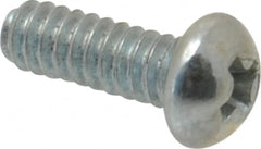 Value Collection - #4-40 UNC, 5/16" Length Under Head Phillips Drive Machine Screw - Round Head, Grade 2 Steel, Zinc-Plated Finish, Without Washer - Benchmark Tooling