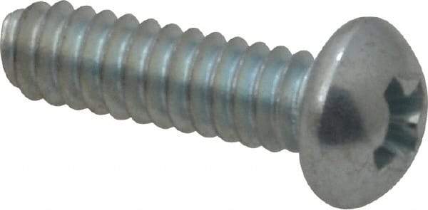 Value Collection - #4-40 UNC, 3/8" Length Under Head Phillips Drive Machine Screw - Round Head, Grade 2 Steel, Zinc-Plated Finish, Without Washer - Benchmark Tooling