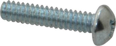 Value Collection - #4-40 UNC, 1/2" Length Under Head Phillips Drive Machine Screw - Round Head, Grade 2 Steel, Zinc-Plated Finish, Without Washer - Benchmark Tooling