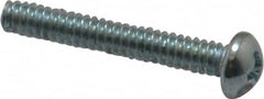 Value Collection - #4-40 UNC, 3/4" Length Under Head Phillips Drive Machine Screw - Round Head, Grade 2 Steel, Zinc-Plated Finish, Without Washer - Benchmark Tooling
