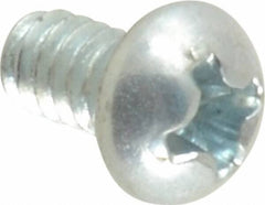Value Collection - #6-32 UNC, 1/4" Length Under Head Phillips Drive Machine Screw - Round Head, Grade 2 Steel, Zinc-Plated Finish, Without Washer - Benchmark Tooling