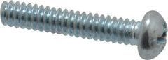 Value Collection - #6-32 UNC, 3/4" Length Under Head Phillips Drive Machine Screw - Round Head, Grade 2 Steel, Zinc-Plated Finish, Without Washer - Benchmark Tooling