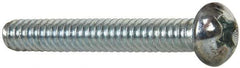 Value Collection - #6-32 UNC, 1" Length Under Head Phillips Drive Machine Screw - Round Head, Grade 2 Steel, Zinc-Plated Finish, Without Washer - Benchmark Tooling