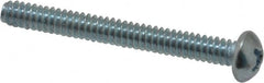 Value Collection - #6-32 UNC, 1-1/4" Length Under Head Phillips Drive Machine Screw - Round Head, Grade 2 Steel, Zinc-Plated Finish, Without Washer - Benchmark Tooling